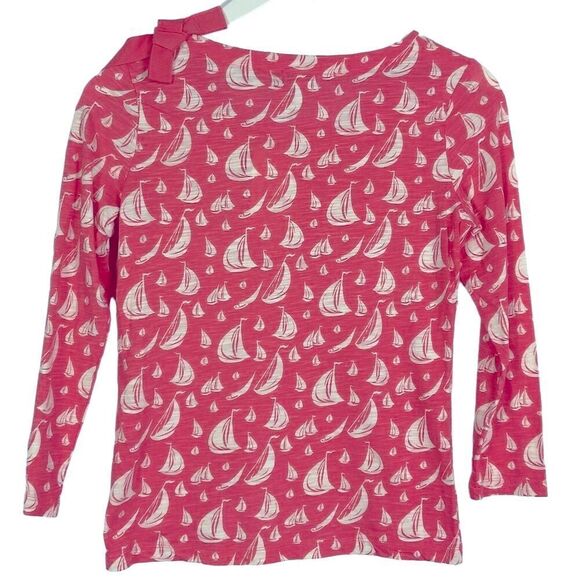 NWT Vineyard Vines Regatta Bow Top Print, color is Mai Tai, Girls Size Large/14 - Picture 5 of 10
